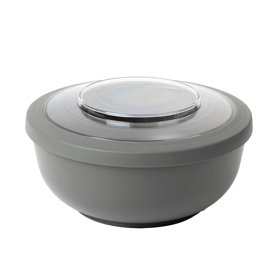 Amuse Life Speiseschüssel mit Deckel, grau, 2000 ml