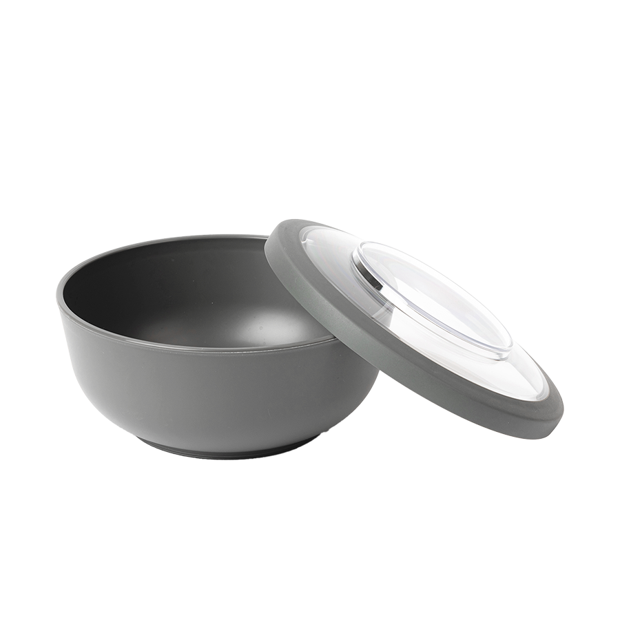 Amuse Life Speiseschüssel mit Deckel, grau, 2000 ml