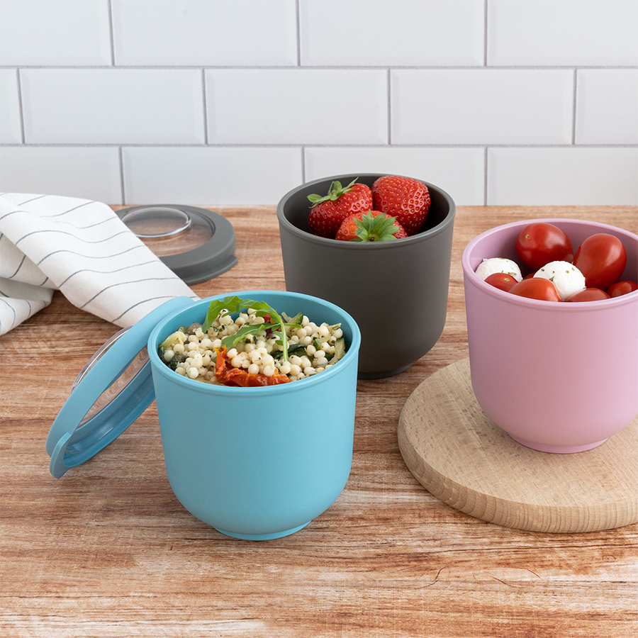 Amuse Life Lunchschüssel mit Deckel, blau, 500 ml