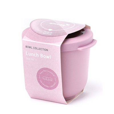 Amuse Life Lunchschüssel mit Deckel, rosa, 500 ml