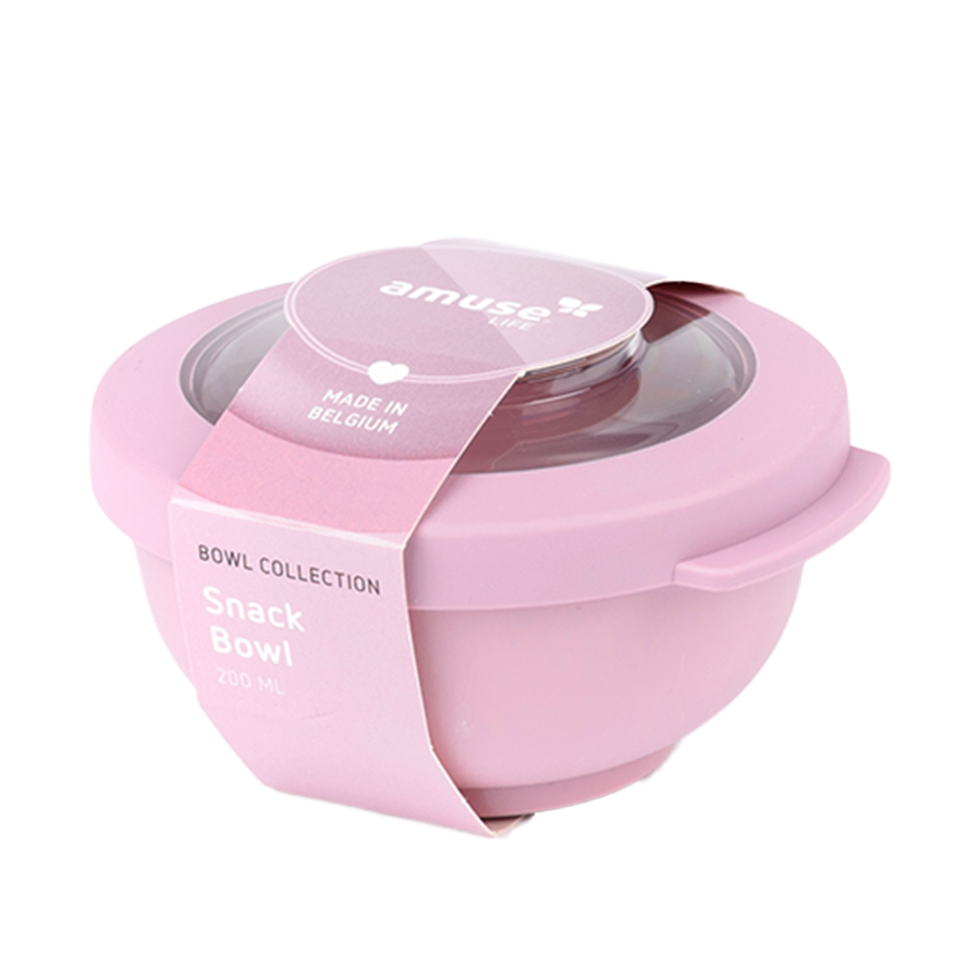 Amuse Life Snackschale mit Deckel rosa 200 ml