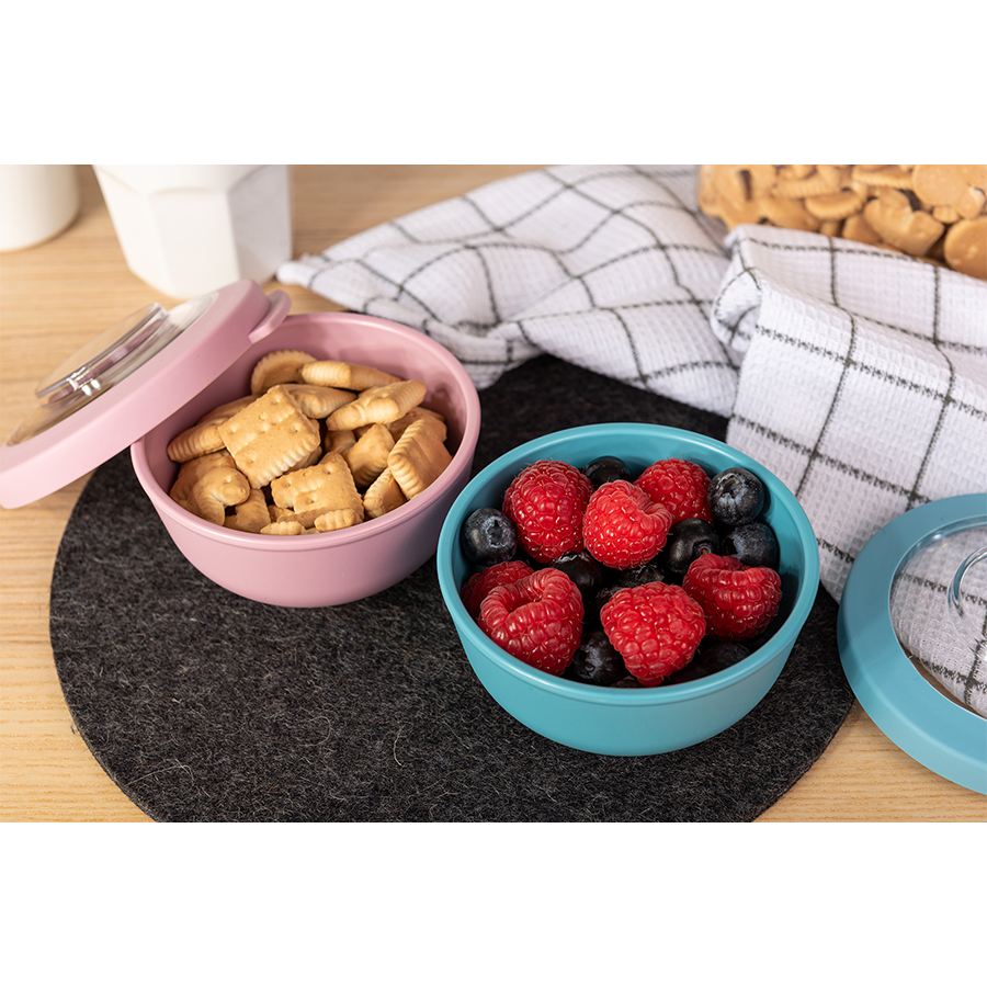 Amuse Life Snackschale mit Deckel rosa 200 ml