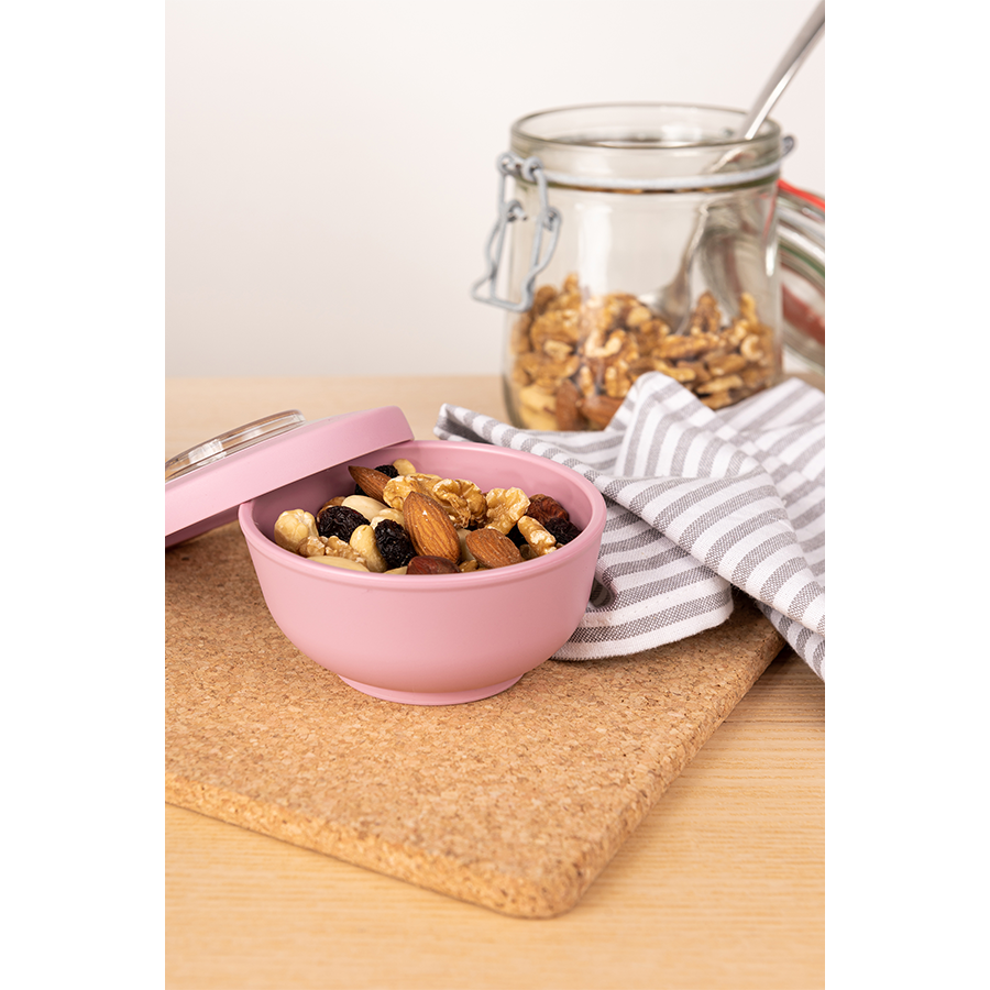 Amuse Life Snackschale mit Deckel rosa 200 ml