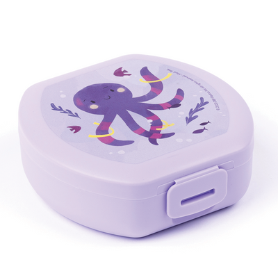 Amuse Snackbox kleiner runder lilafarbener Oktopus