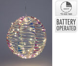 Home-Styling-Ball 25 cm, 40 LEDs, irisierend, mit Batterie - afbeelding 1