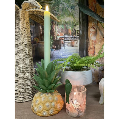 Cosydecor Kerzenständer Ananas Polystone 12x12x18cm