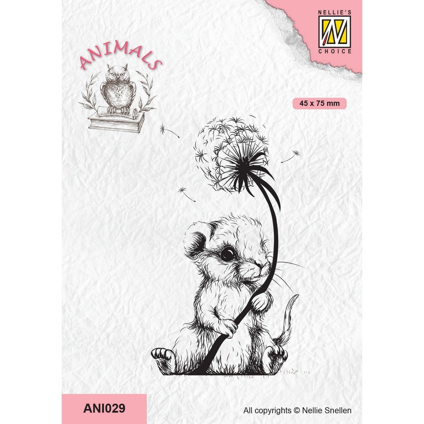 Nellies Wahl • Tiere Clear Stamps Maus mit Löwenzahn-Fluff
