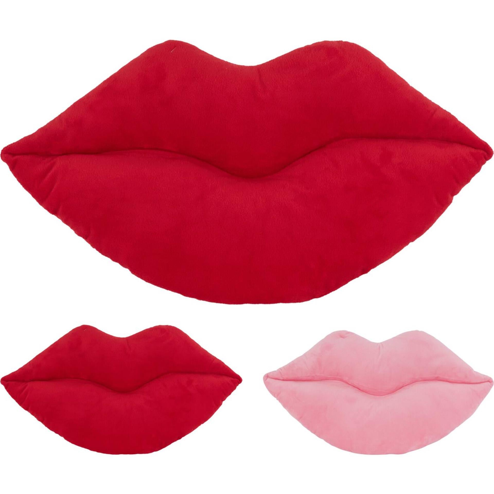 Home-Styling-Kissenlippe 52 cm rot oder rosa