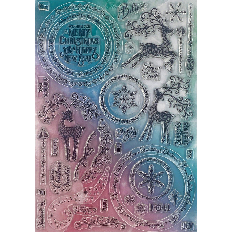 Kreative Ausdrucksformen Angela Poole • Fotopolymer-Stempelset „Crystal Christmas“ A4