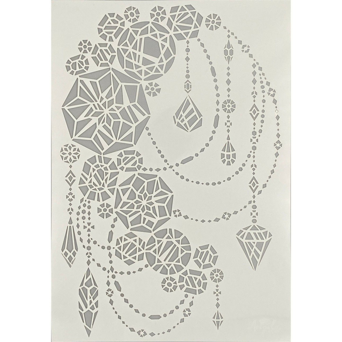Angela Poole • Bastelschablone Kristalledelsteine A4