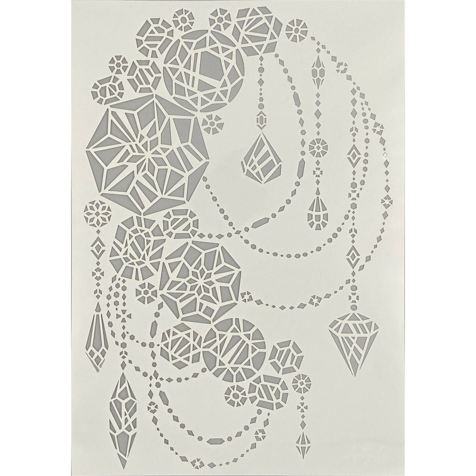 Angela Poole • Bastelschablone Kristalledelsteine A4