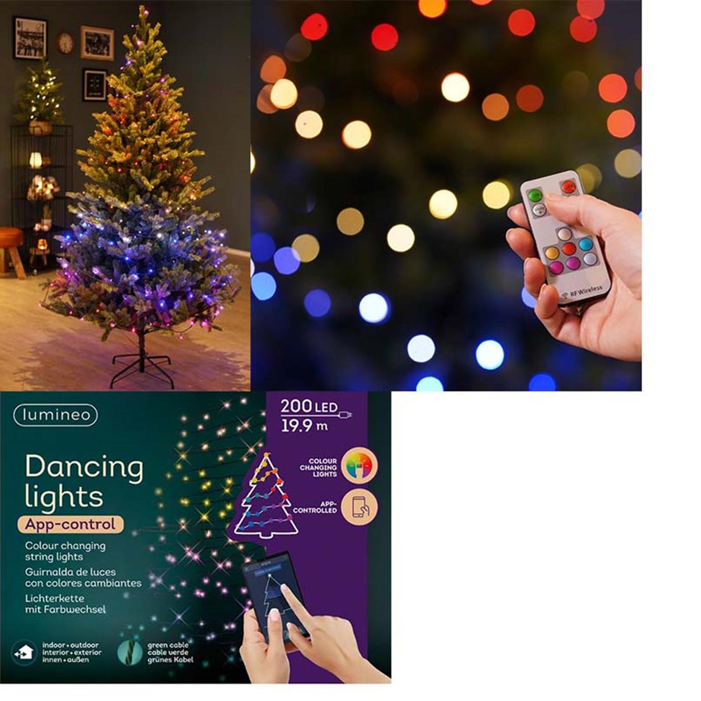 Lumineo Weihnachtsbeleuchtung App-Steuerung 200 LED