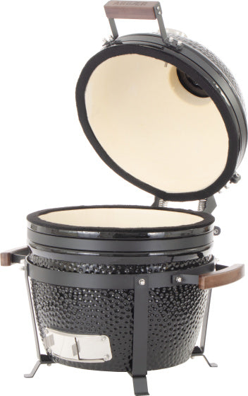 Arbaer Kamado Medium Ø 16 Zoll mit Rahmen Keramikschwarz