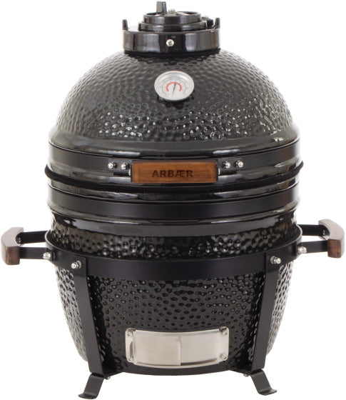 Arbaer Kamado Medium Ø 16 Zoll mit Rahmen Keramikschwarz