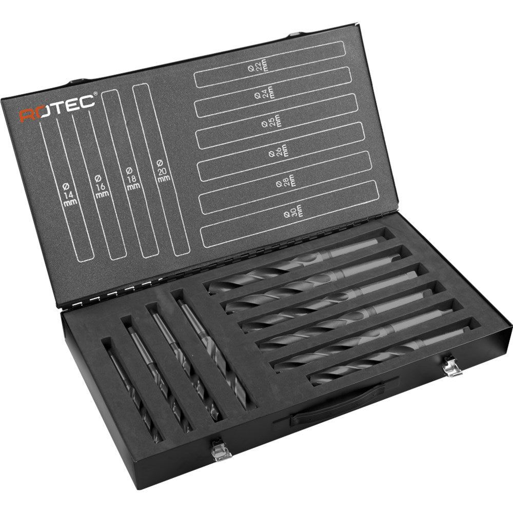 Rotec Spiralbohrer-Set mk 14-30mm HSS 10-teilig