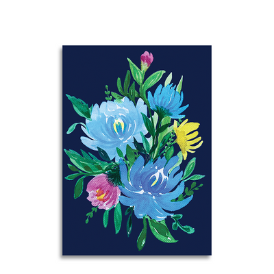 Kunst von andu Grußkarte, blaues Bündel