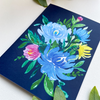 Kunst von andu Grußkarte, blaues Bündel