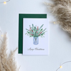 Kunst von andu Grußkarte Weihnachtsvase