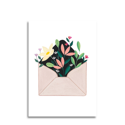 Kunst von Andu Grußkarte Blumenumschlag