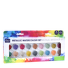 Aquarell -Set Metallic, 18 Farben