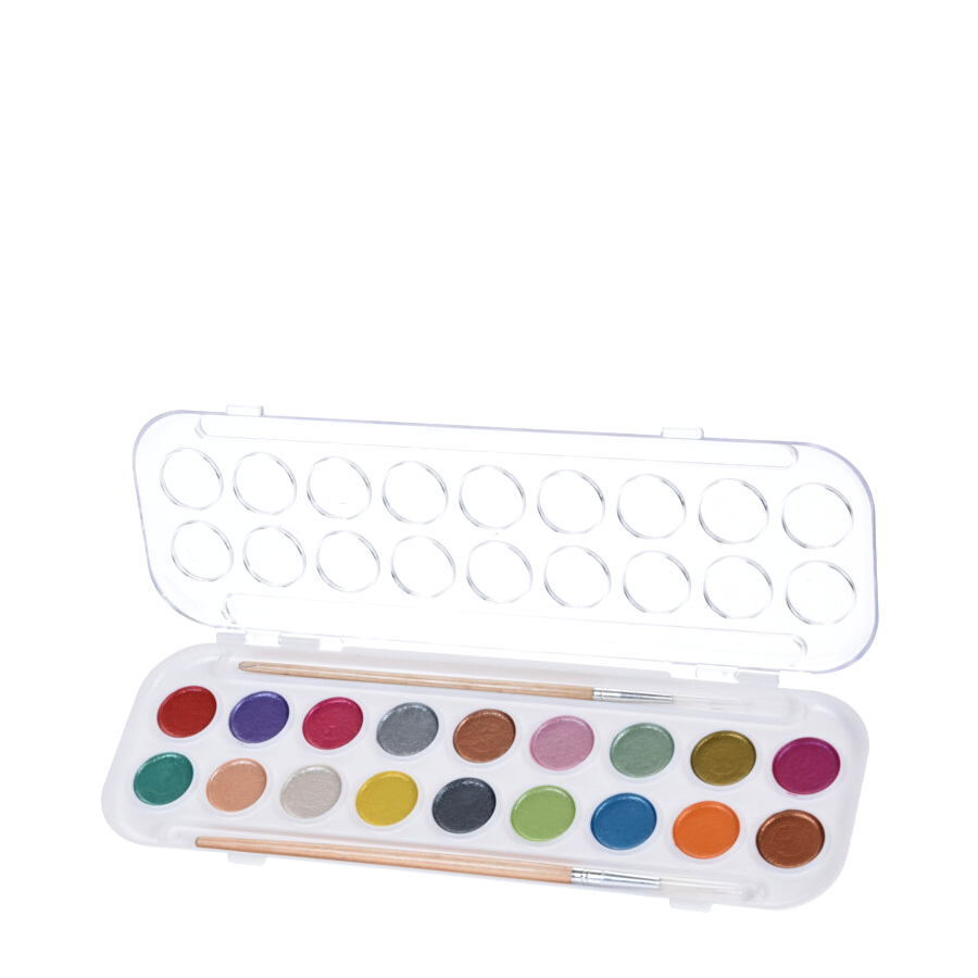 Aquarell -Set Metallic, 18 Farben