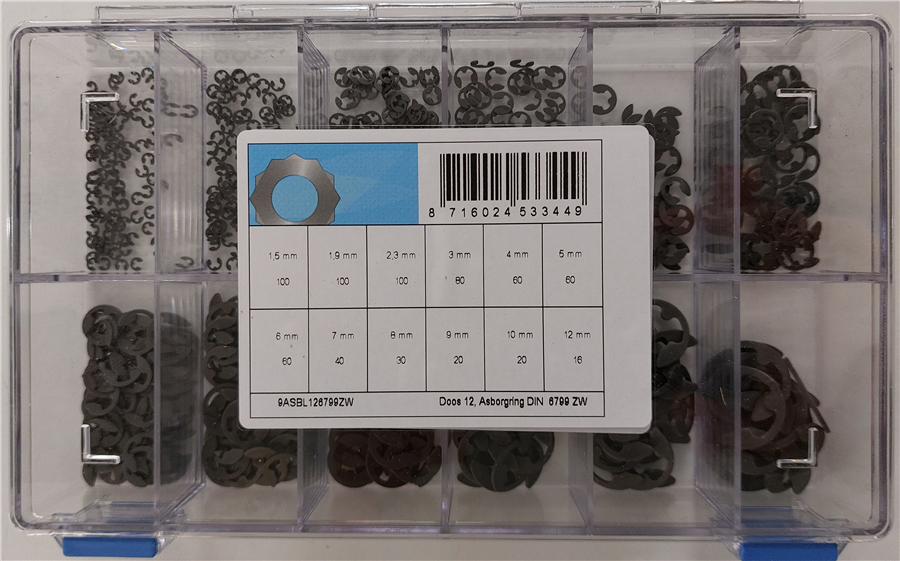 Sortiment Achssicherungsringe D6799 schwarz