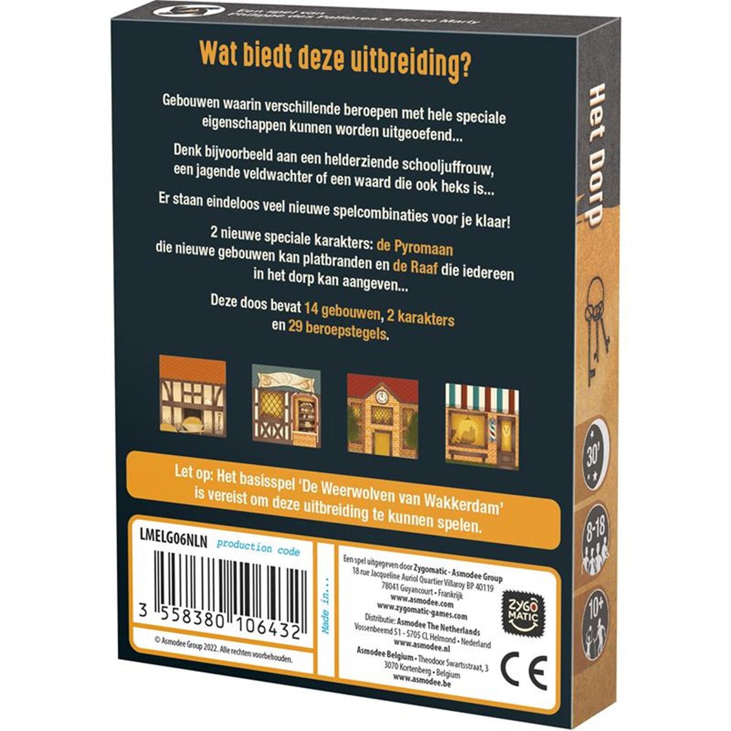 Asmodee de Weerwolves van Wakkerdam Die Erweiterung des Dorfkartenspiels