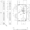 Assa Abloy 2420 Türschloss | dm65mm | pc72mm | Kurbelloch 8mm | Frontplatte Edelstahl 24x235mm rechteckig | dr 1+3 2+4 - 7262018