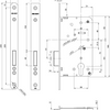 Assa Abloy 2455 Schrankschloss | dm50mm | PC | Frontplatte aus lackiertem Stahl 24x235mm rechteckig | dr 1+2+3+4 - 7962019