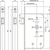 Assa Abloy 2465 Laufschloss | dm50mm | Kurbelloch 8mm | Frontplatte aus lackiertem Stahl 20x235mm abgerundet | dr 1+3 2+4 - 7962040