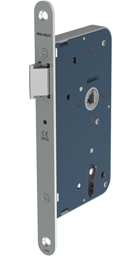 Assa Abloy 2465 Laufschloss | dm50mm | Kurbelloch 8mm | Frontplatte aus lackiertem Stahl 20x235mm abgerundet | dr 1+3 2+4 - 7962040