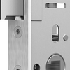 Assa Abloy N1002 Laufschloss | dm65mm | Kurbelloch 8mm | Frontplatte Edelstahl 24x185mm abgerundet | Zamak vernickelter Riegel | dr 1+3 2+4 - 10049500
