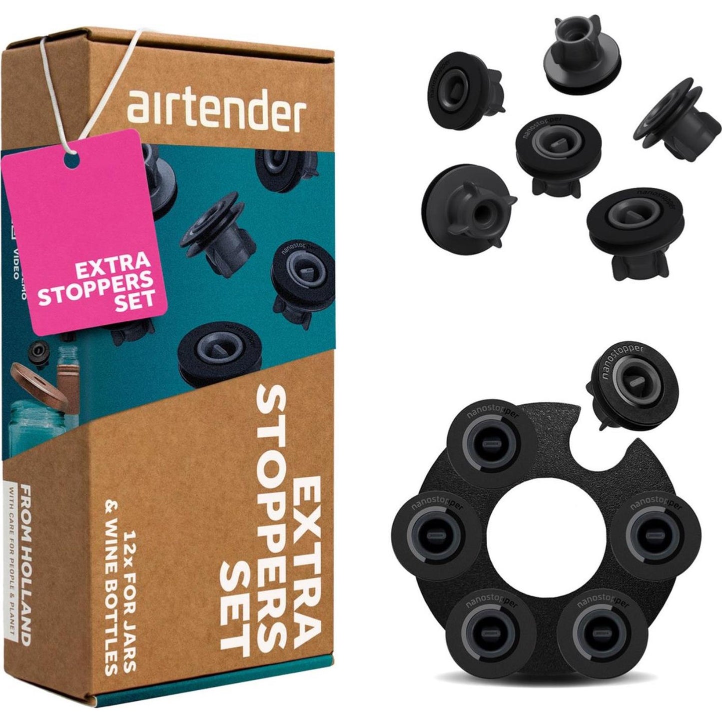 Airtender 12 Weinverschlüsse in Geschenkbox
