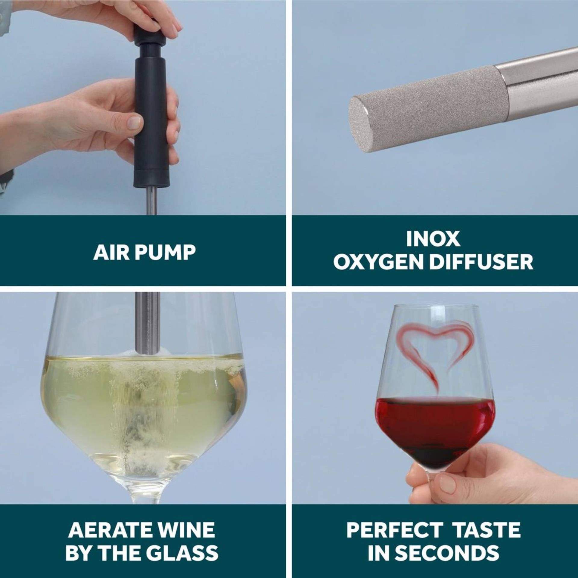 Airtender Weinbelüfter-Set mit Pumpe
