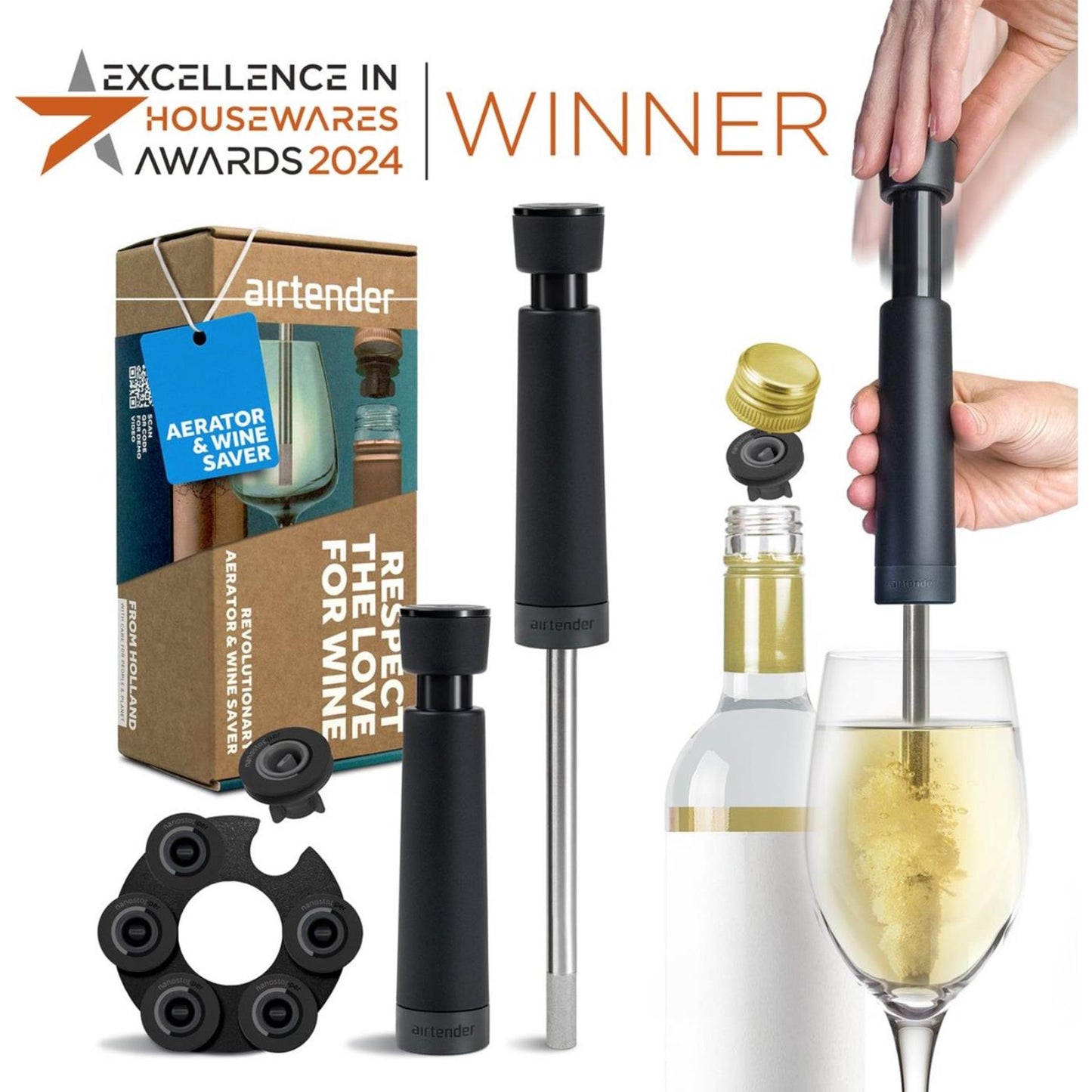 Airtender-Geschenkbox für Weinliebhaber