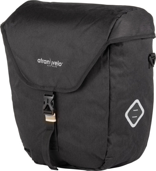 Atran Velo Zap Single Fahrradbeutel mit AVS -Adapter 25l Schwarz