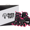 Aventuri einstellbare Inline-Skates Halbboot Black Pink Größe 30-33 (en)