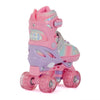 Aventuri Verstellbare Rollschuhe mit leicht rosa Glitzergröße 31-34 (s)