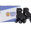 Aventuri einstellbare Rollschuhe Halbboot Schwarz Größe 31-34 (en)
