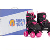 Aventuri Verstellbare Rollschuhe Halbboot Black Pink Größe 31-34 (s)