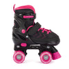 Aventuri Verstellbare Rollschuhe Halbboot Black Pink Größe 31-34 (s)