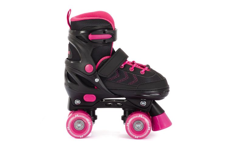 Aventuri Verstellbare Rollschuhe Halbboot Black Pink Größe 31-34 (s)