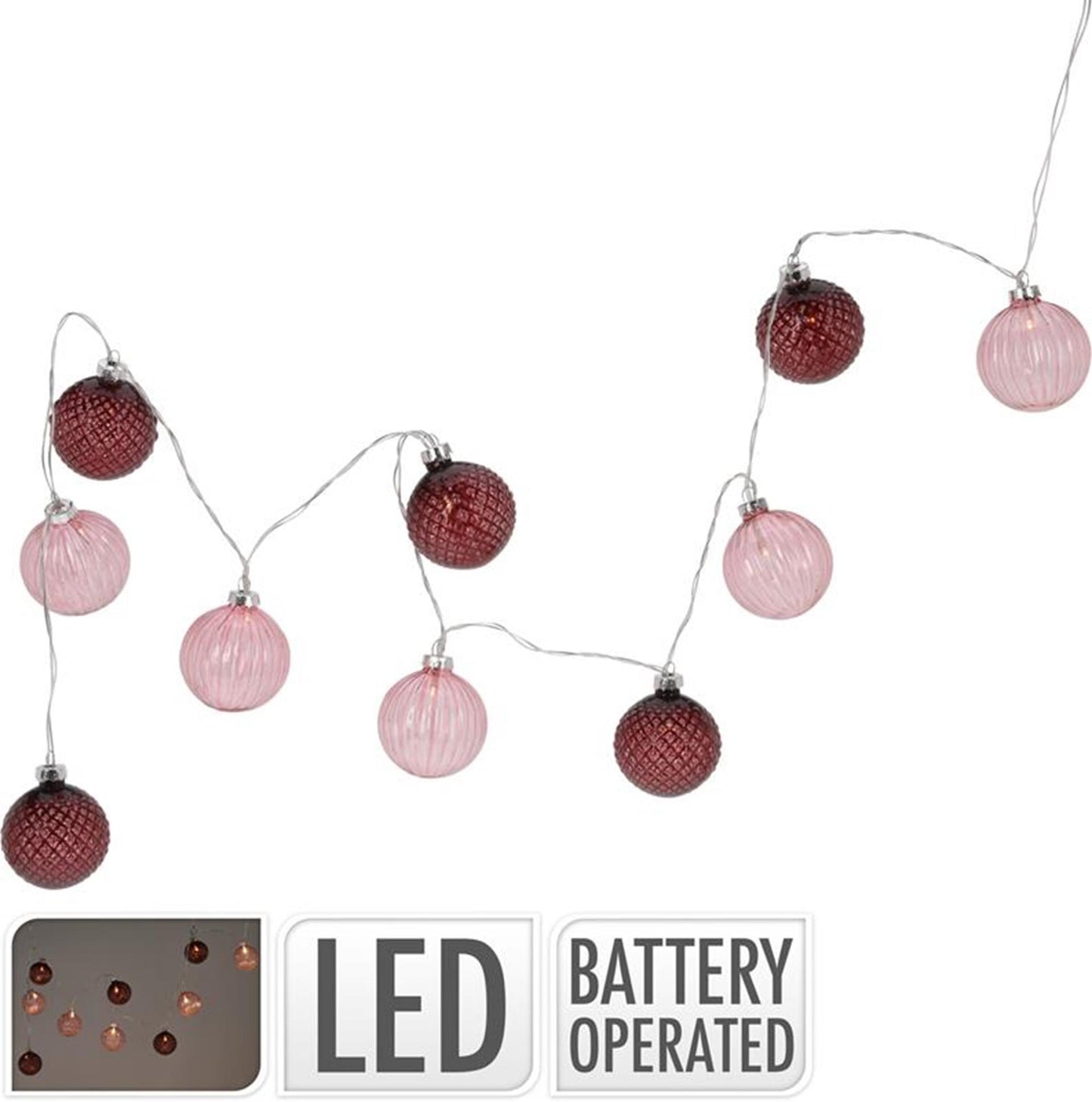 Home-Styling-Lichterkette mit LED-Kugeln aus Glas 10
