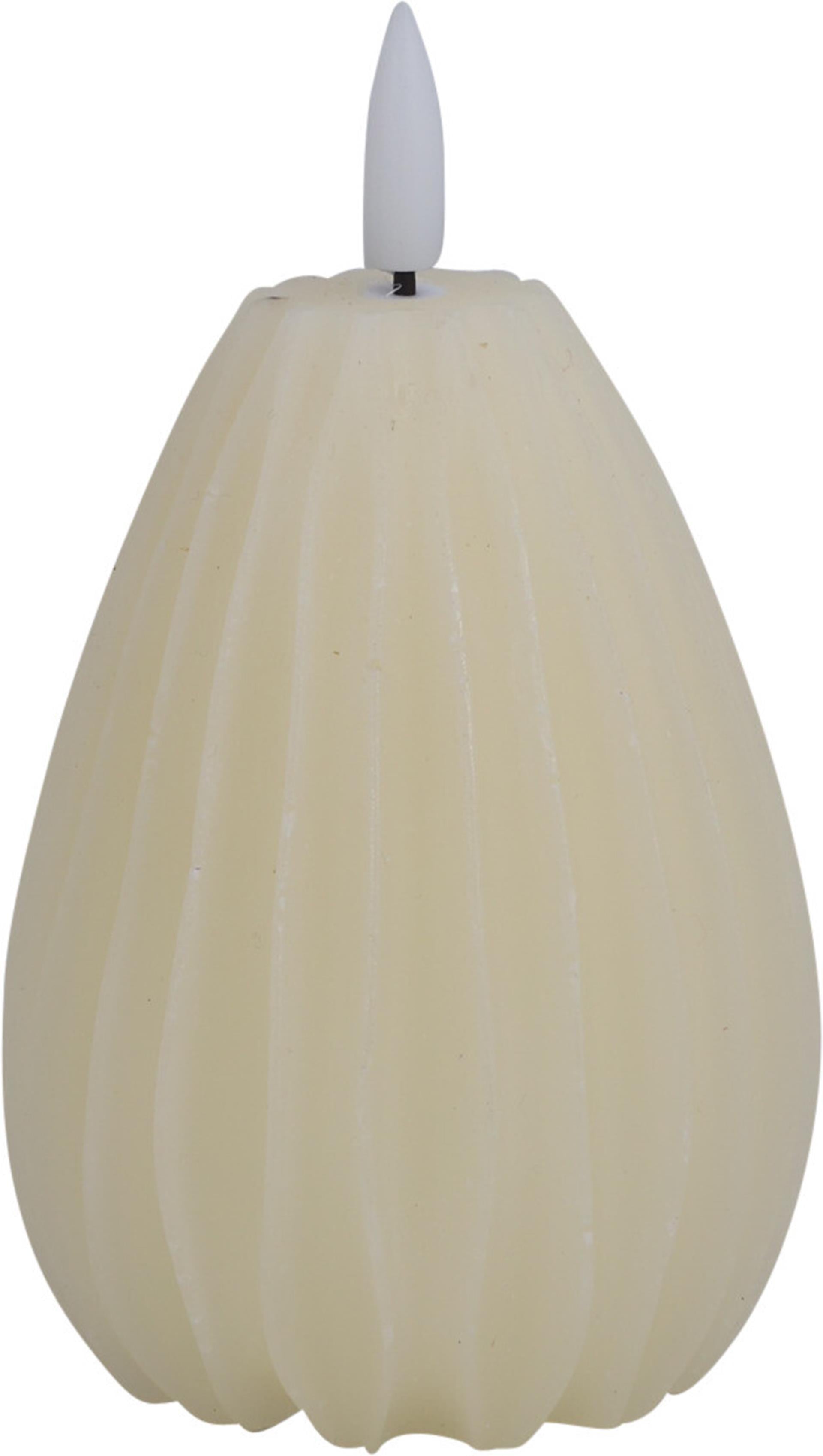 Home-Styling-Kerze Birne LED gerippt 10cm