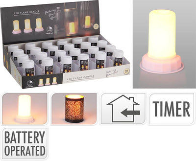Home-Styling-LED-Lampe mit Flammeneffekt und Timer ø8xh9cm