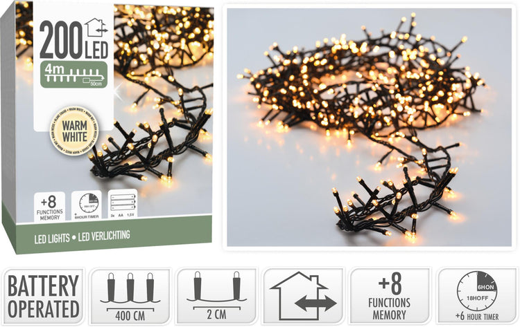 Home-Styling-Mikrocluster 200 l warmweiß mit Batterie