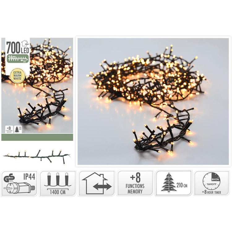 Weihnachtsbeleuchtung Mikrocluster 700 LED