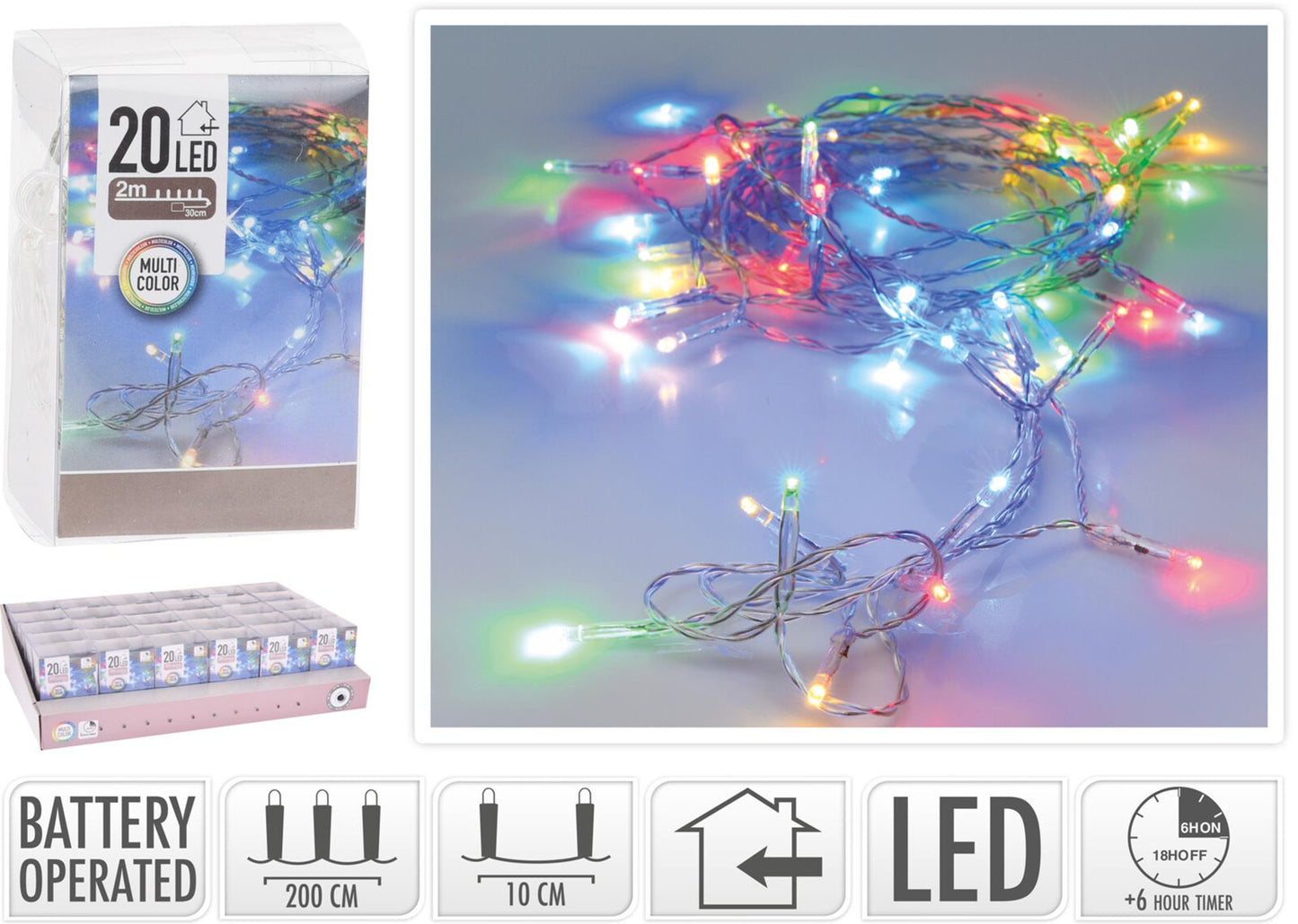 LED Lights Multi -Color, 20dlg.