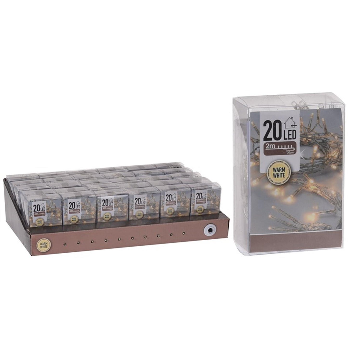 Home-Styling-Batteriebeleuchtung 20 LED warmweiß