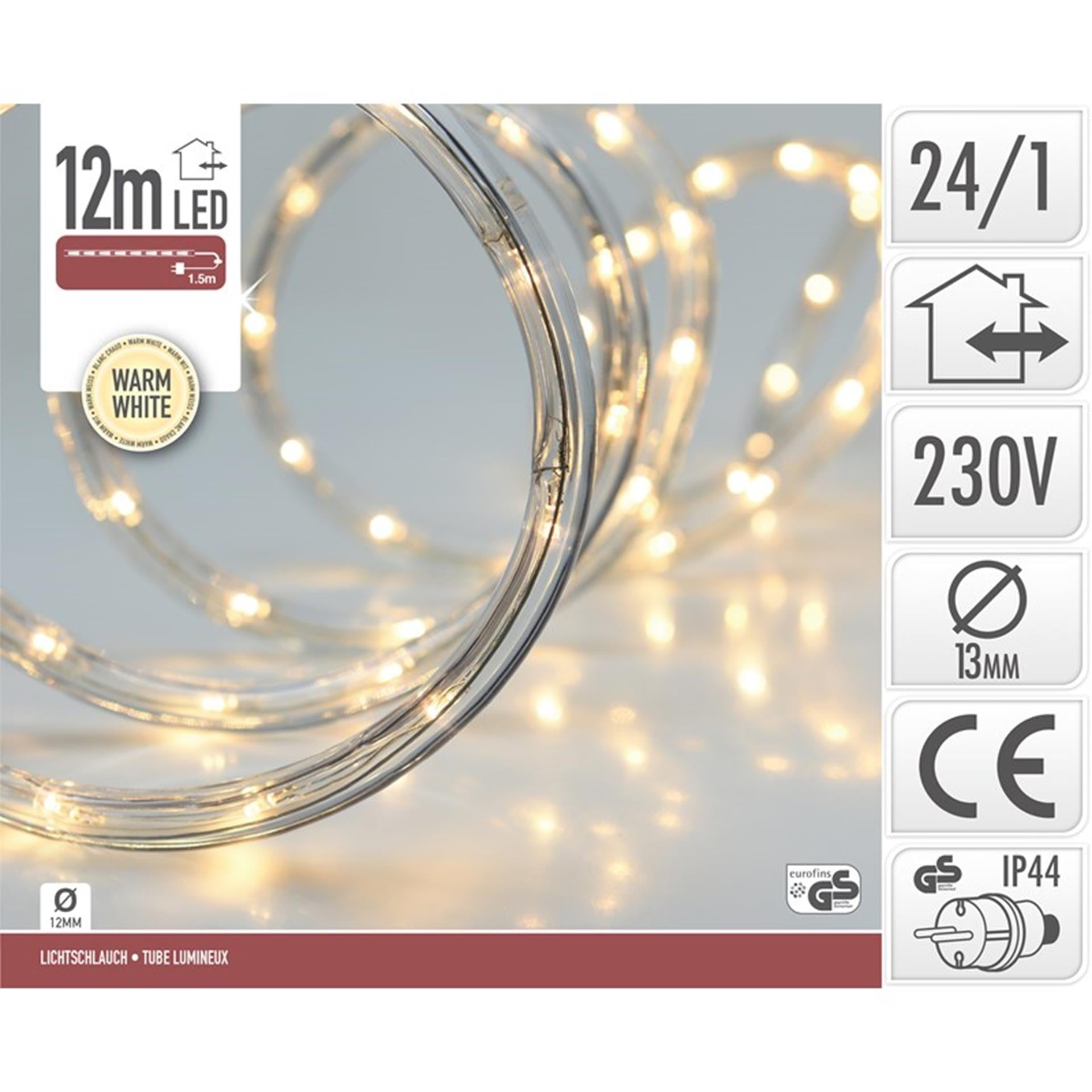 Schlauchbeleuchtung LED 12 m warmweiß